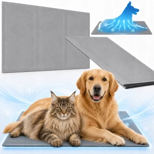 Mata Chłodząca dla Psa i Kota Żelowa Szara 70x110 cm