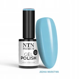 NTN Premium Lakier do Paznokci Hybrydowy 555 Blue niebieski limitowany 5g