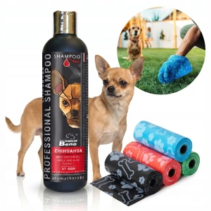 Zestaw Pielęgnacyjny dla Chihuahua Szampon Super Beno 250ml i Woreczki na Odchody 60szt